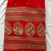 Pure Georgette Anarkali In Red Colour