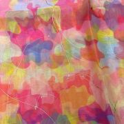 Baloon Sleeves Gown In Multicolour