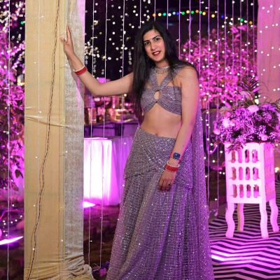 Net Embroidered Thread And Sequin Gown