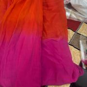 Georgette Ombre Lehenga In Pink And Orange Lehenga