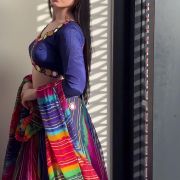 Multicolour Leheriya Lehenga