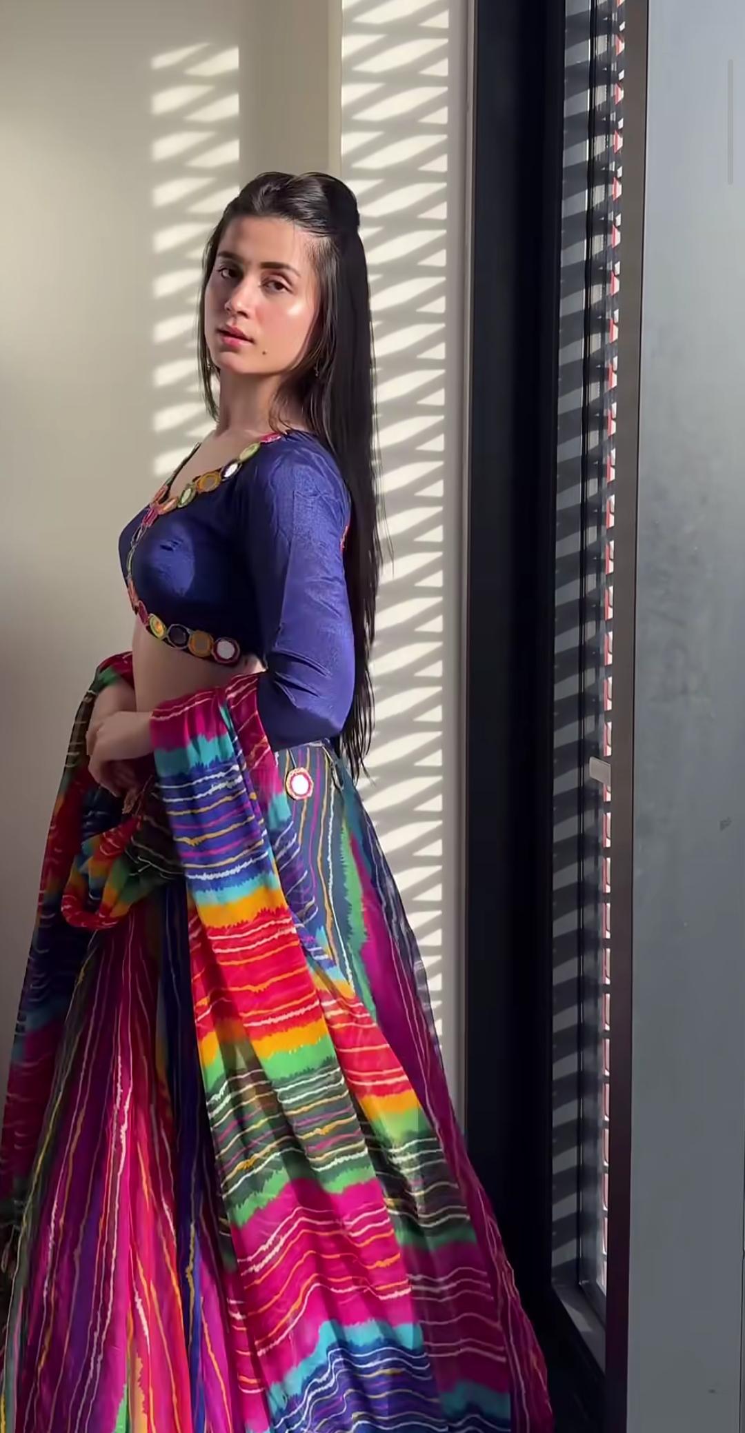 Multicolour Leheriya Lehenga
