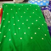 Golden Buti Work Velevet Lehenga In Green Colour