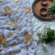 Floral Lehenga With Yellow Shaded Thread Embroidered Blouse