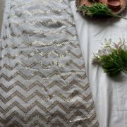 Heavy Zari And Sequin Embroidered Lehenga In Zig Zag pattern