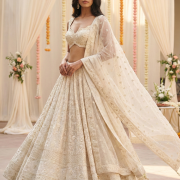 Gold Zari Embroiderd Lehenga With Heavy Border
