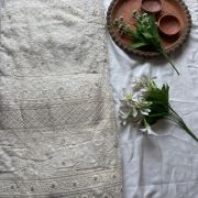 Gold Zari Embroidered Lehenga In White Colour