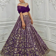 Pure Georgette Lehenga With Heavy Mirror Work