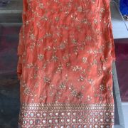 Plazo Set With Cosmos Tissue Silk Cape