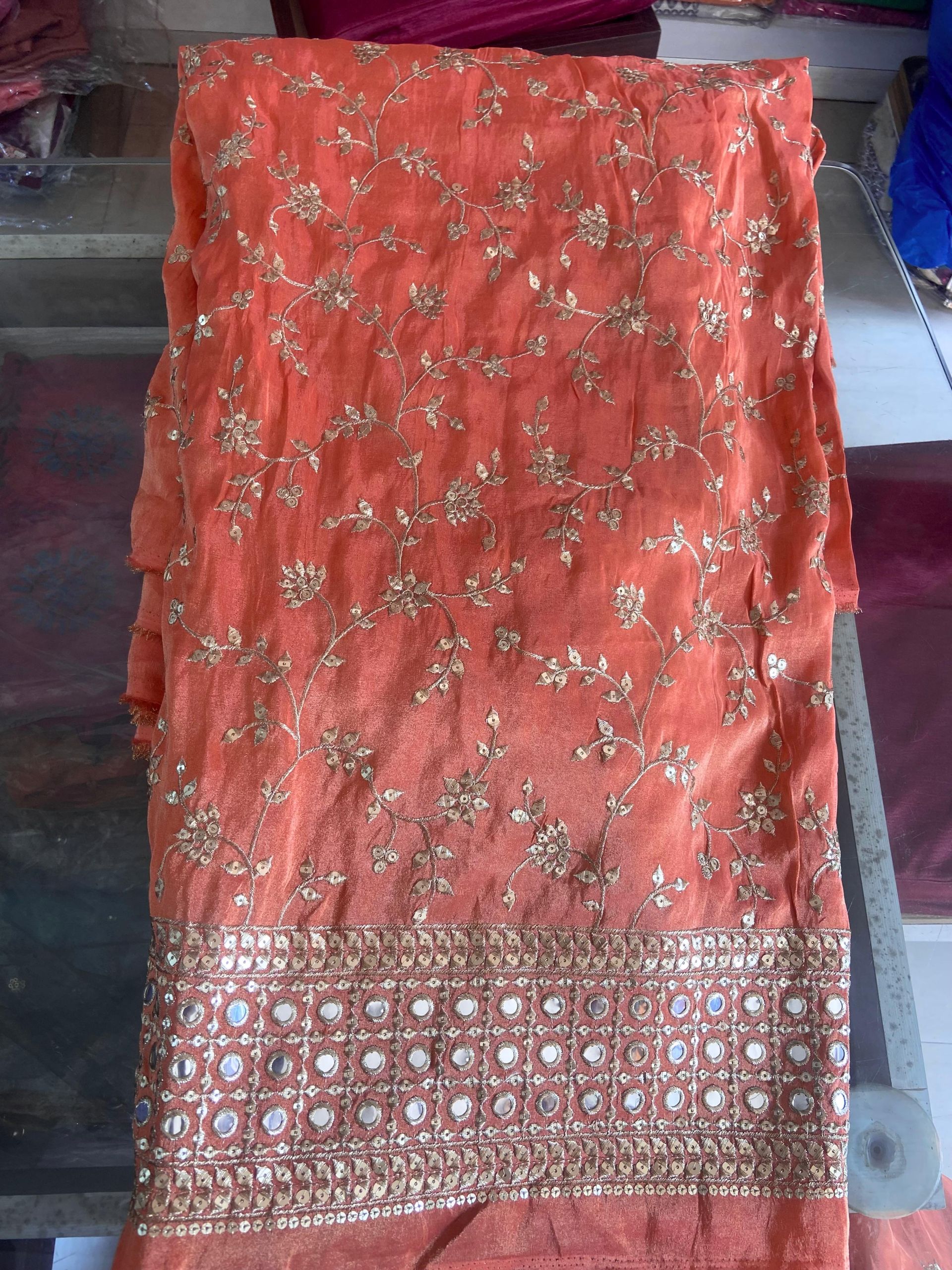 Plazo Set With Cosmos Tissue Silk Cape