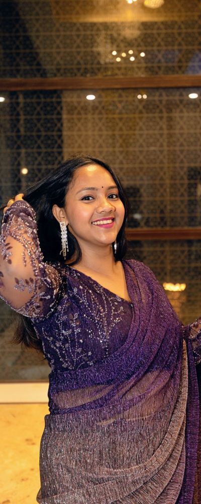 Shimme Lycra Sharar Saree In Purple Colour