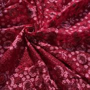 Thread & Sequin Floral Embroidered Co-ord Set In Marron Colour