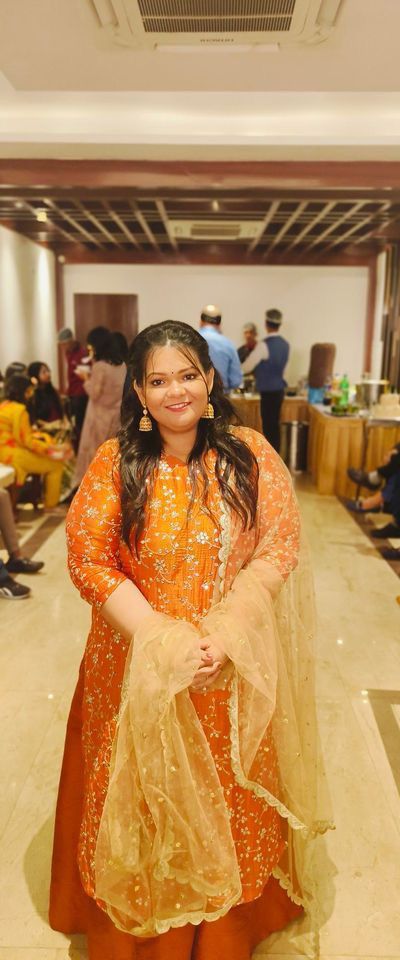 Kurta And Plazo In Orange Colour
