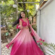 Mirror Ombre Lehenga In Pink Colour