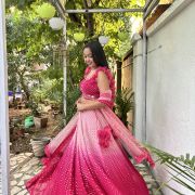 Mirror Ombre Lehenga In Pink Colour