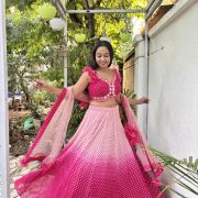 Mirror Ombre Lehenga In Pink Colour