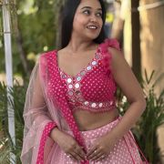 Mirror Ombre Lehenga In Pink Colour