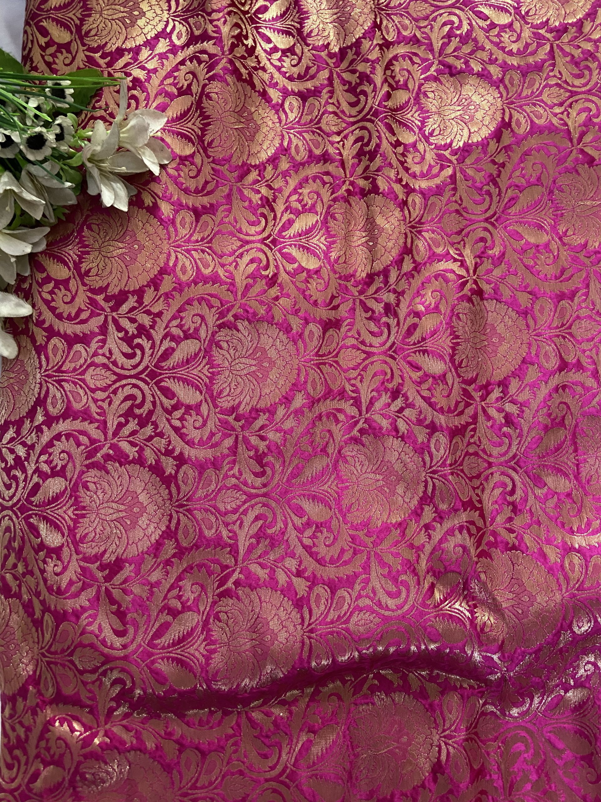 Pink Banarasi Fabric