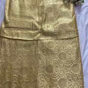 Banarasi Silk Fabric In Golden Fabric