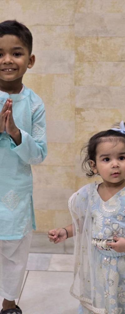 Twinning Sibling Outfit In Sky Blue Colour
