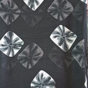 Black Bandhej In Chiffon Fabric