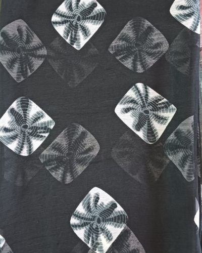 Black Bandhej In Chiffon Fabric