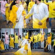 Ombre Couple Outfit In Yellow Colour