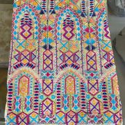 Thread Embroidered Bohemian Pattern Couple Outfit In Multicolour