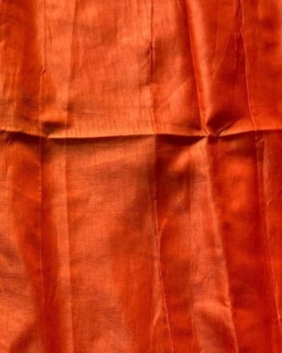 Orange Raw Silk Fabric