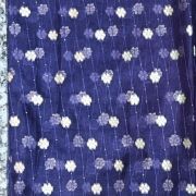 Organza Silk With Woven Gold Buti Fabric In Purple Colour