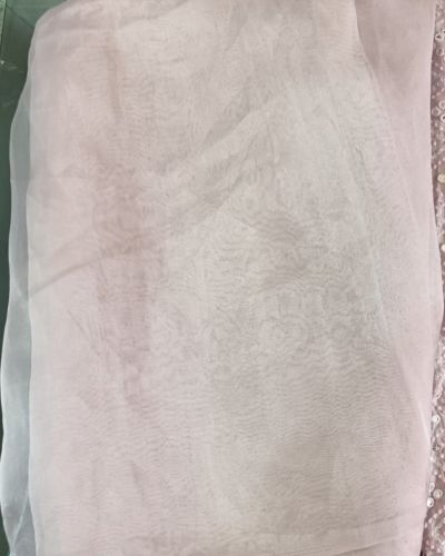 Pastel Pink Plain Organza Fabric