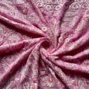 White Thread & Sequin Embroidered Couple Outfit In Baby Pink Colour