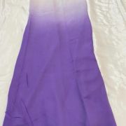 Plain Ombre Georgette White To Lavender Colour Fabric