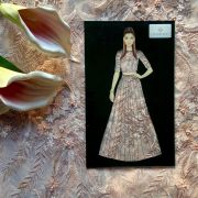 All Over Sequin And Thread Work Embroidered Gown