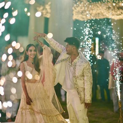 Beautiful Engagement lehenga In Ivory Colour