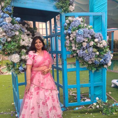 Floral Printed Orgrnza Lehenga