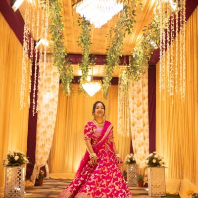 Royal Banarasi Lehenga In Pink Colour