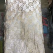 Brocade Banarasi Silk White Dyeable Fabric With Floral Weaving