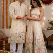 Sibling Twinning Outfit In Cream Colour