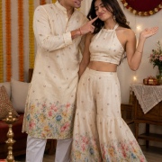Sibling Twinning Outfit In Cream Colour