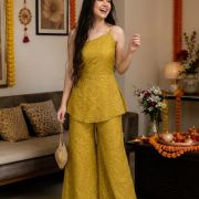 Embroidered One-Shoulder & Asymmetric Tunic Sets – Sister Twinning