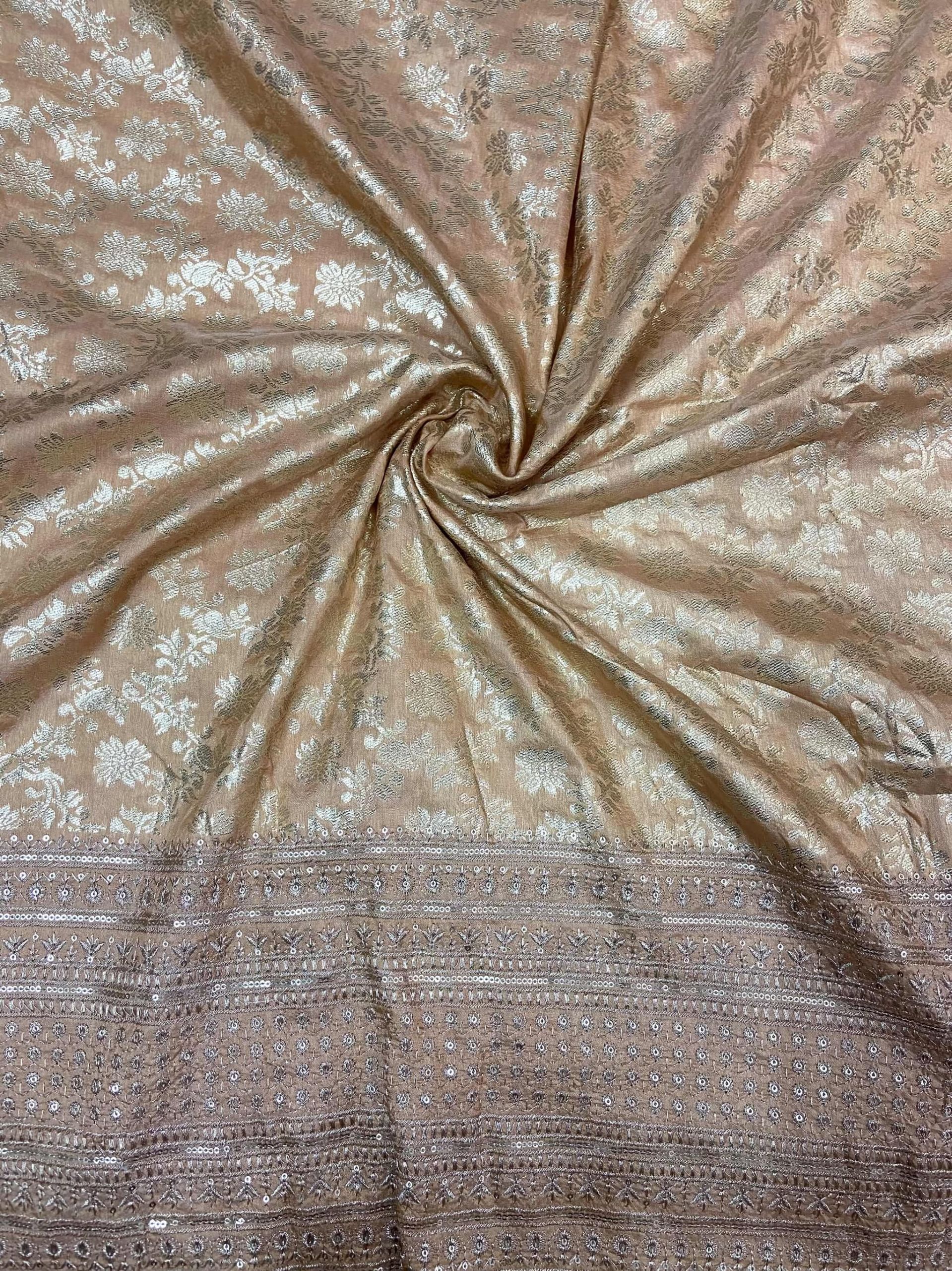 Banarasi Anarkali In Cream Colour