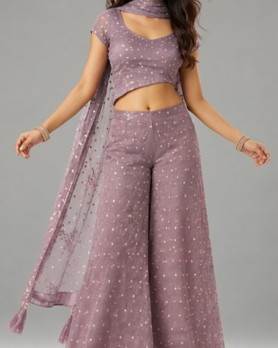 Sharara Set In Lavender Colour