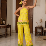 Sunshine Yellow Heritage Print Co-ords Sets- Sister Twinning