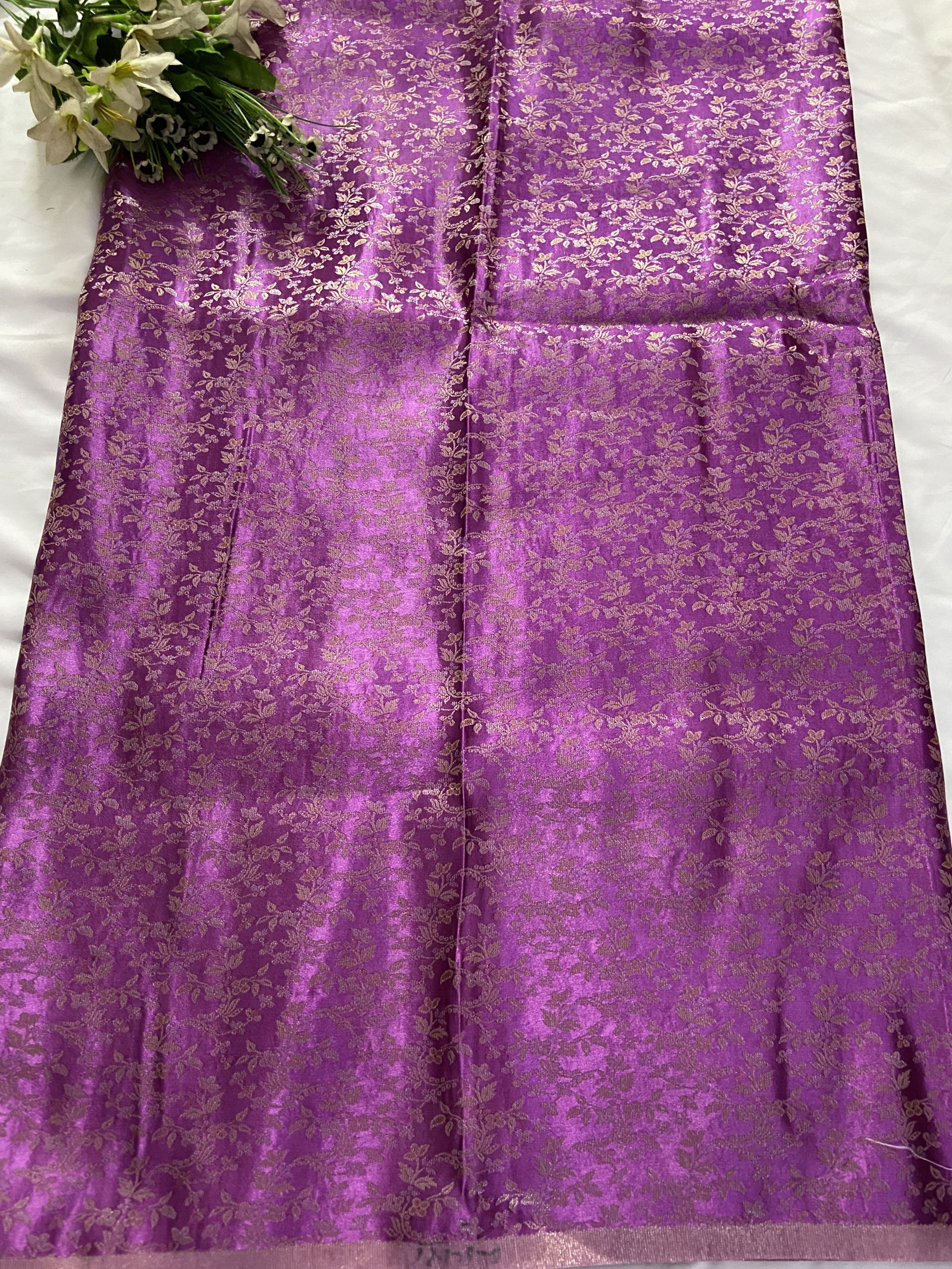 Banarasi Brocade Gown In Purple Colour