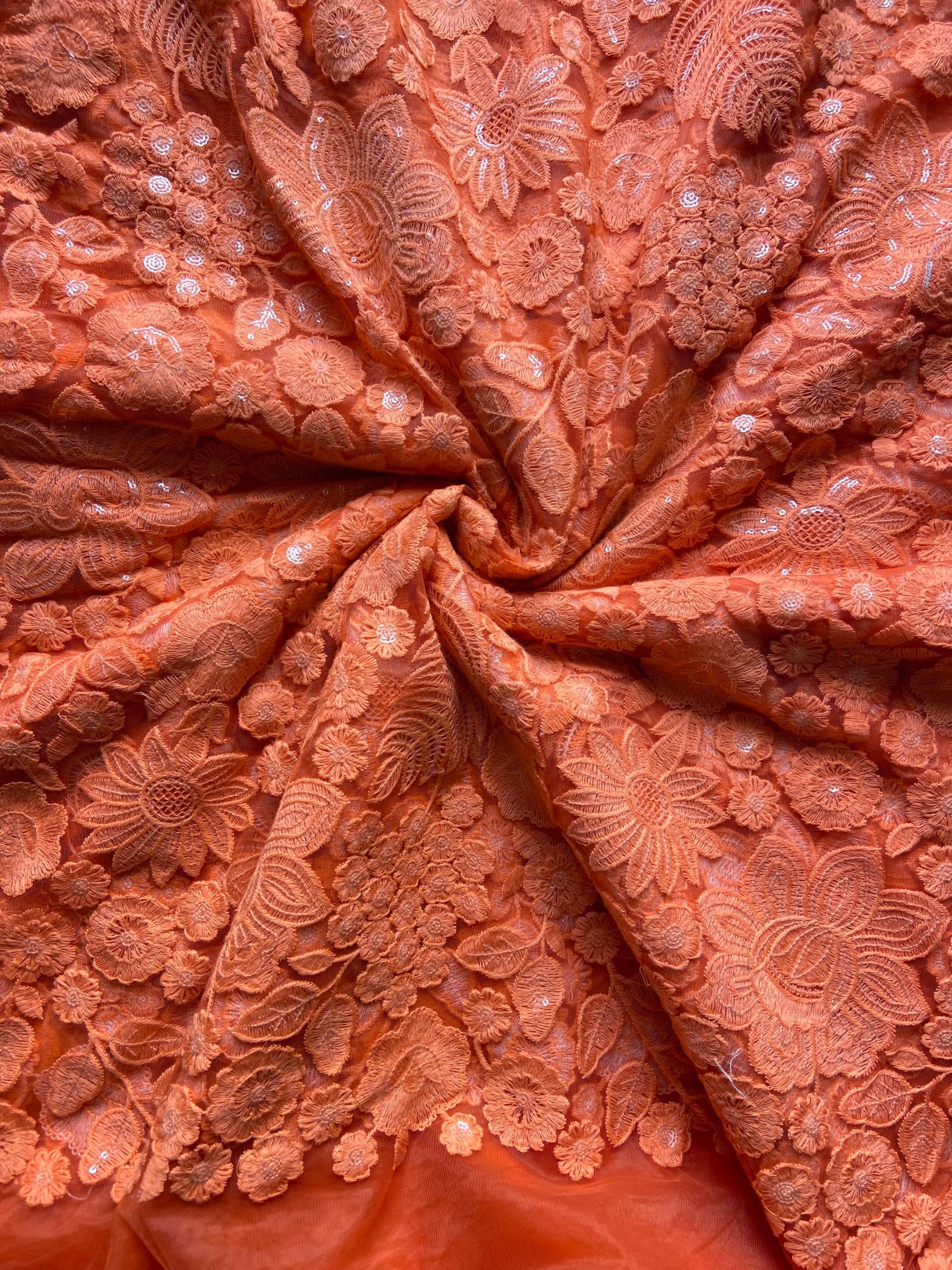 Floral Co-Ord Set In Orange Colour