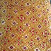 Patola Print Scalloped Dupatta with Crop Blouse and Tiered Sharara In Yellow Colour