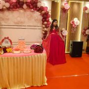 Sweetheart Neck Gown In Red Colour- Net & Georgette