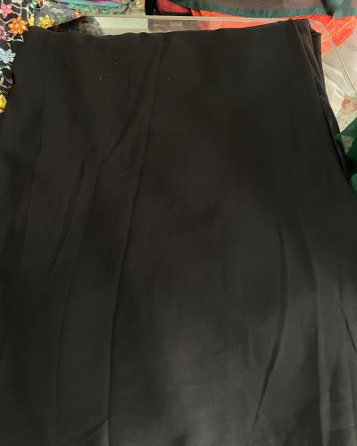 Plain Georgette Fabric In Black Colour