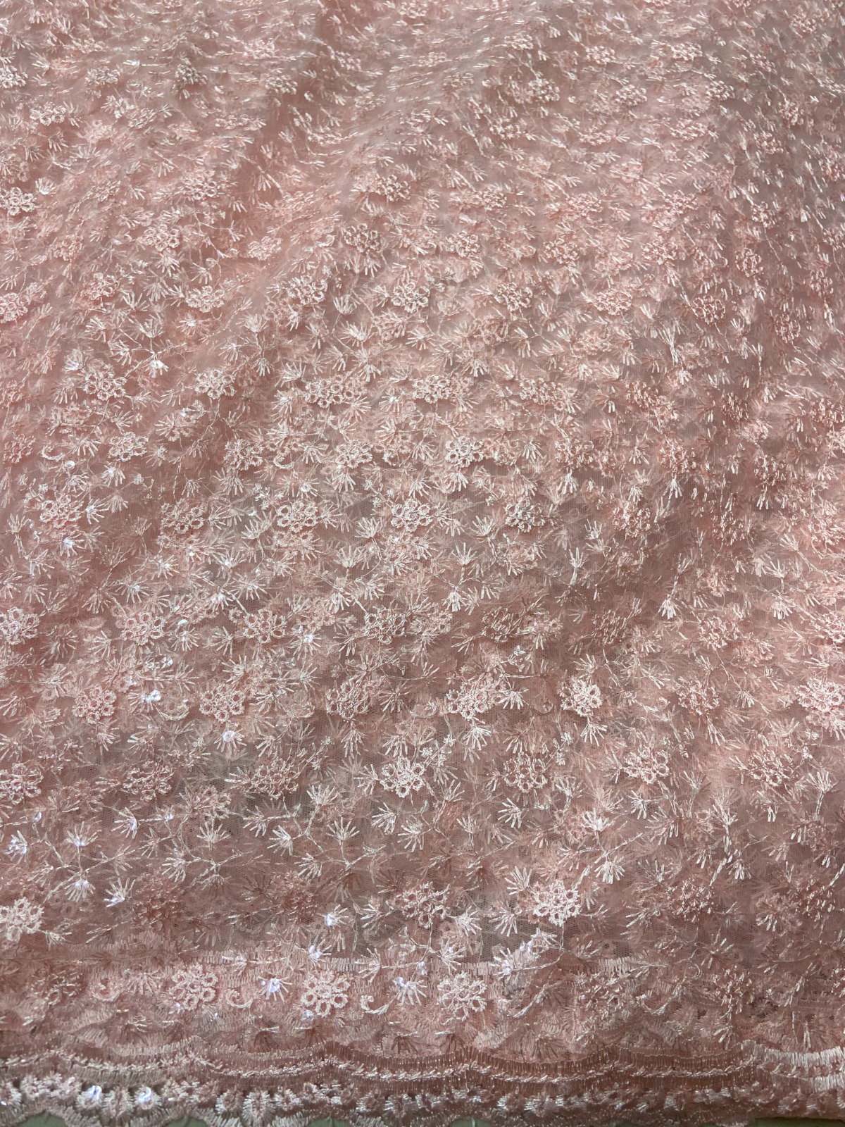 Floral Thread Embroidered Lehenga In Blush Pink Colour